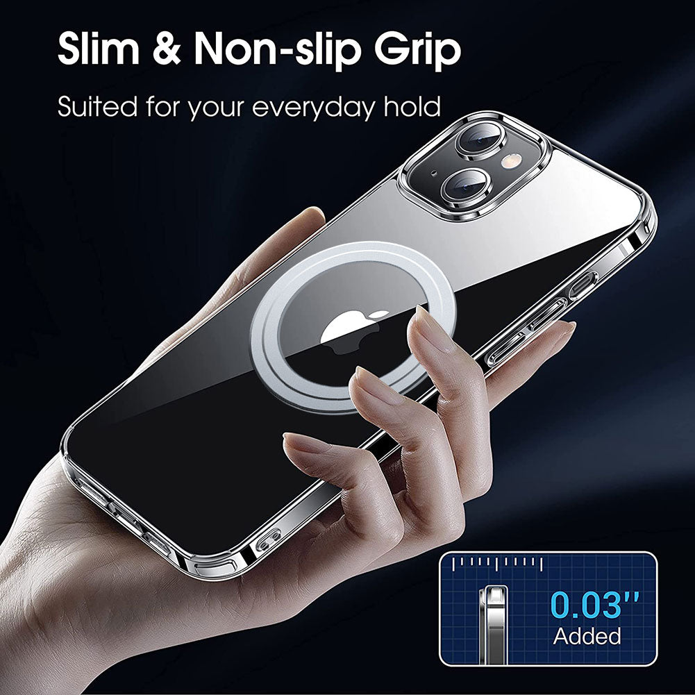 For iPhone 14 Magnetic Clear Case Compatible with MagSafe TPU PC Protective Phone Cover For iPhone 14 Magnetic Clear Case Compatible with MagSafe TPU PC Protective Phone Cover